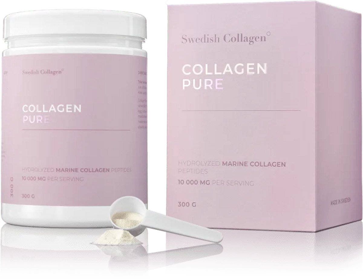 Hoogwaardige Pure peptide 10000mg Marine Collagen Poeder-Huidverzorging binnenuit-Detox-Celvernieuwing-Hyaluronzuur-Biotine-Vitamine C-Anti-aging-Rimpelvermindering-Sterke nagels-Bot- en gewrichtsversterking-Haar-Actieve levensstijl-Suikervrij-300 g