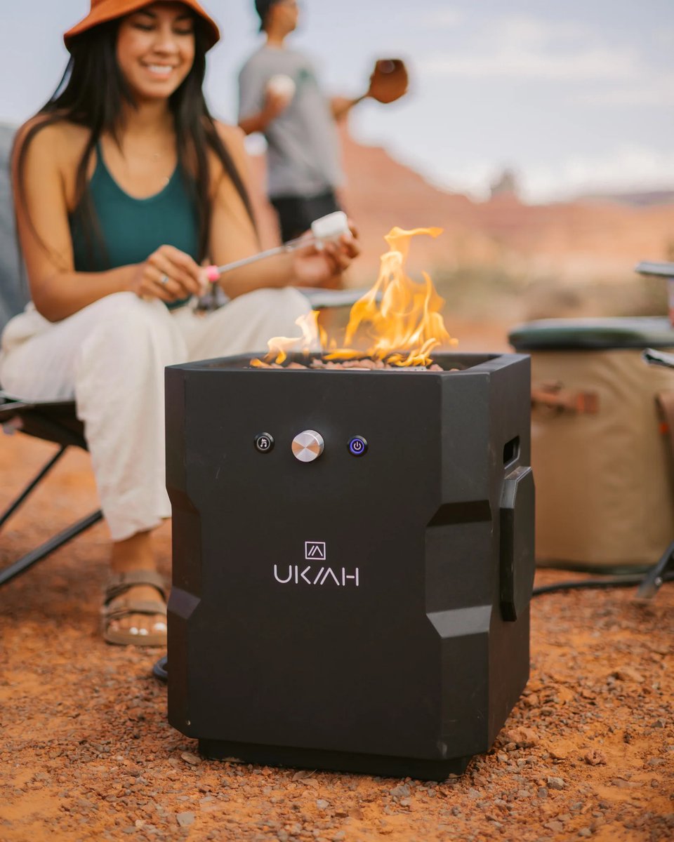 Ukiah Tailgater II Tuinhaard – Vuurkorf, Terrasverwarmer & Bluetooth Speaker in één - Party Speaker Beat-to-Music Vuurshow – Draagbaar en Stijlvol - Gas – 2.1 Sound System – Voor Buiten, Strand, Camping & Tuin - Zwart – foto 5