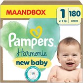 Couches Pampers Harmonie - Taille 1 (2-5kg) - 180 Couches - Boîte mensuelle