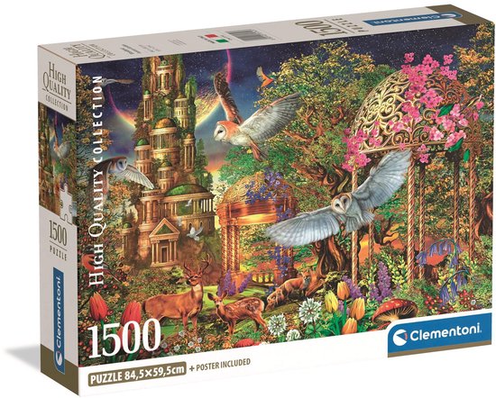 Clementoni - Puzzel - 1500 Stukjes - Woodland Fantasy Garden - Puzzel Voor Volwassenen - High Quality Collection