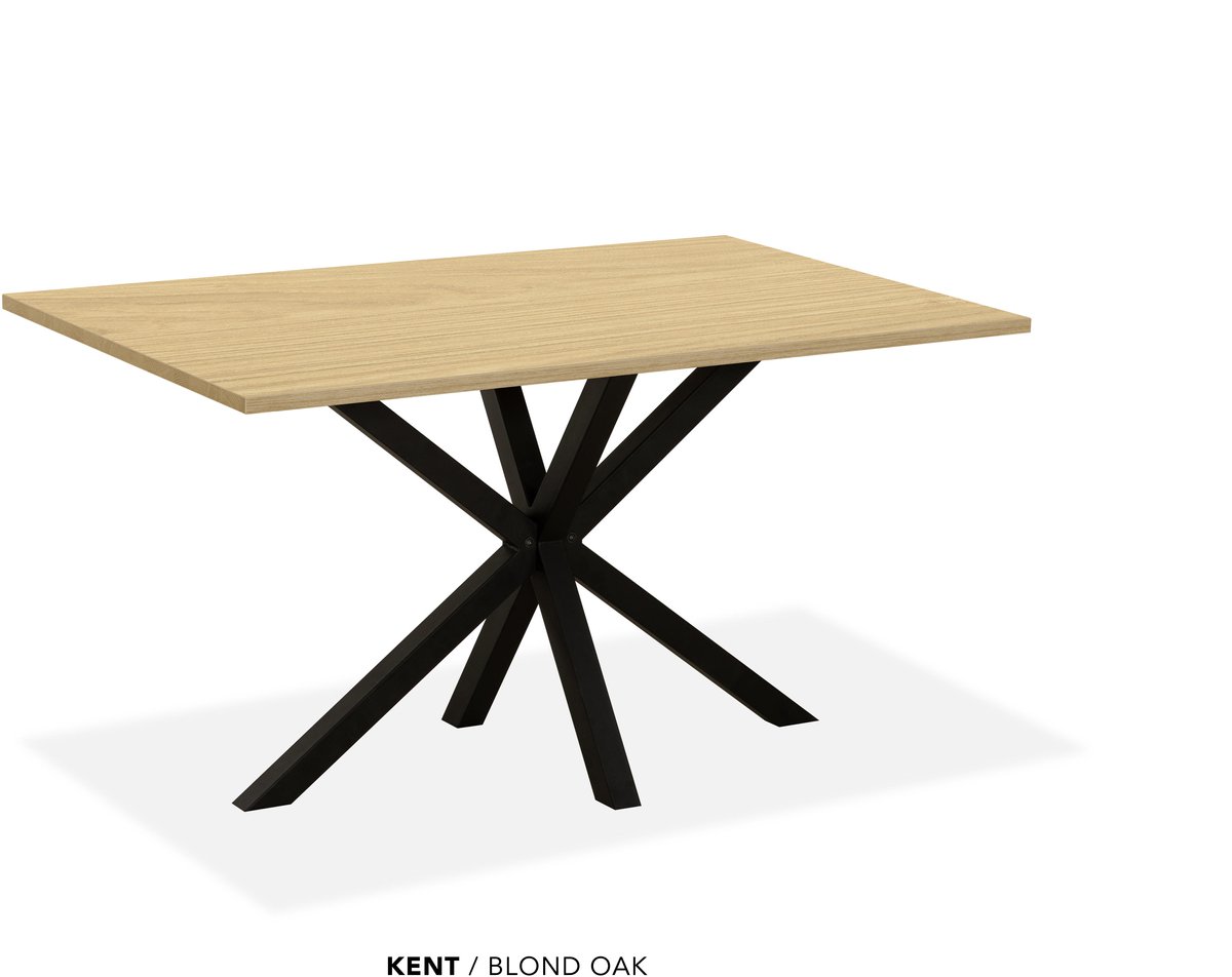 Maxfurn - Eettafel | Zeer krasvast | Kleur: Blond oak| Afmeting 160x90cm