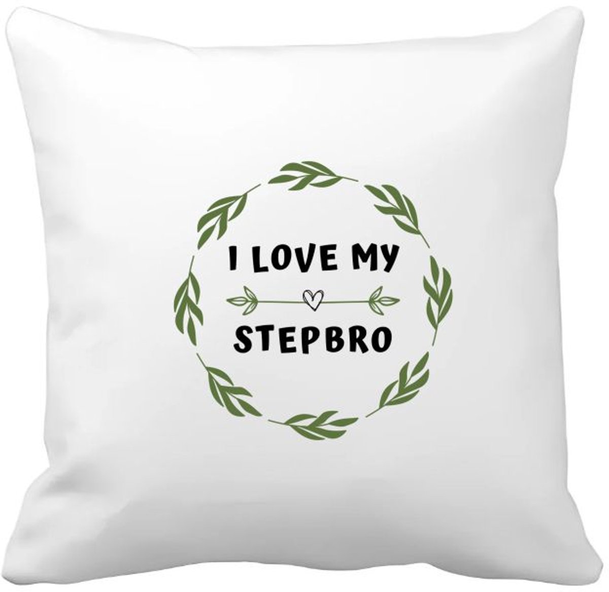 Akyol i love my stepbro Kussen hoes - Broer - liefste stiefbroer - verjaardag - cadeautje voor broer - broer artikelen - kado - geschenk - 40 bij 40 cm Multicolor