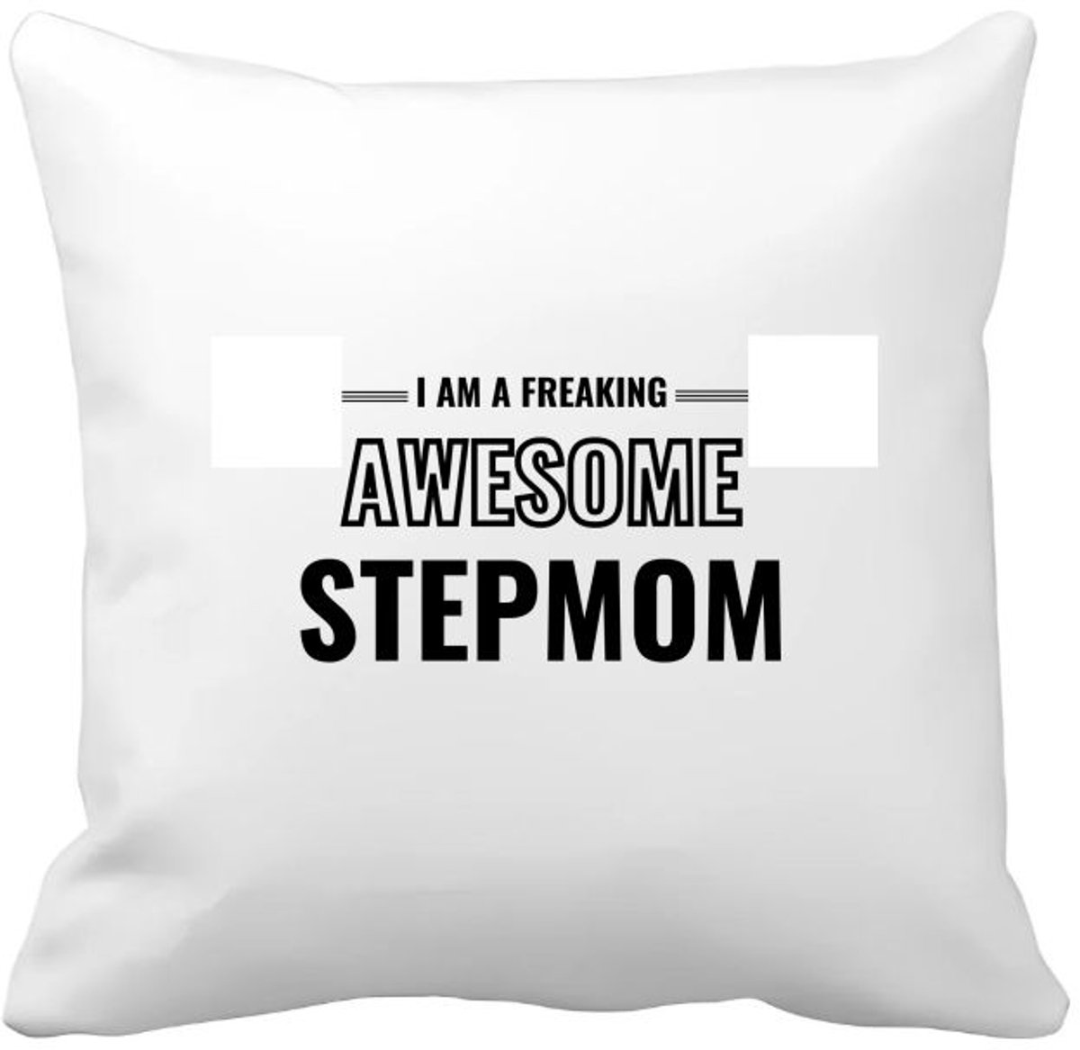 Akyol i am a freaking awesome stepmom Kussen hoes - Mama - de meest geweldigste stiefmoeder - moeder cadeautjes - moederdag - verjaardagscadeau - verjaardag - cadeau - geschenk - kado - gift - moeder artikelen - 40 bij 40 cm Multicolor