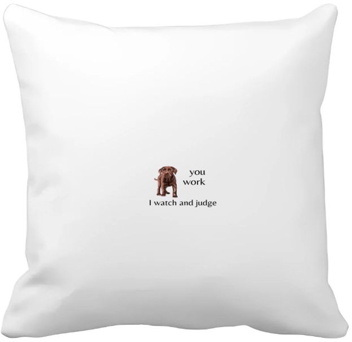 Akyol you work i watch and judge Kussen hoes - Quotes - mensen die houden van quotes - hond - quotes - verjaardagscadeau - verjaardag - cadeau - kado - geschenk - gift - 40 bij 40 cm Multicolor