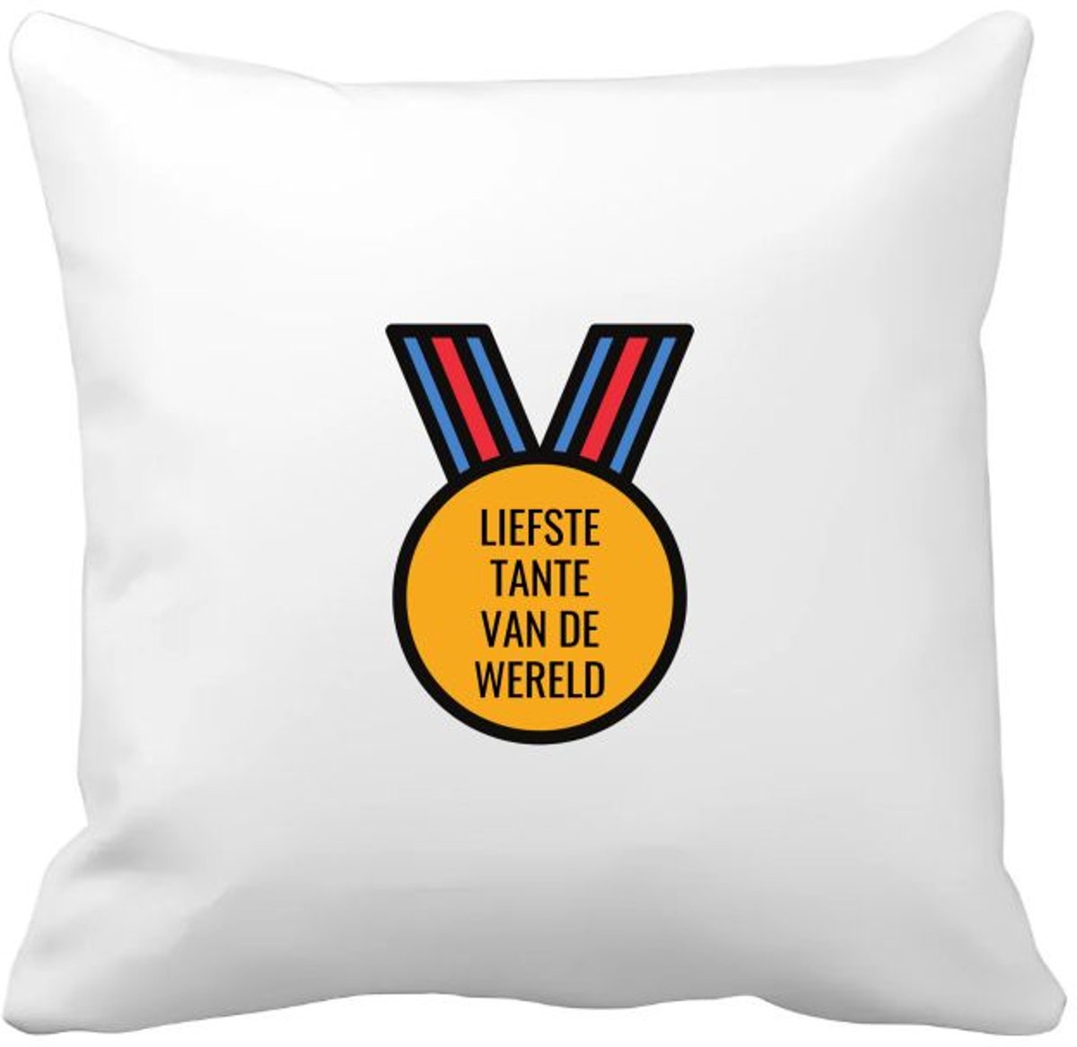 Akyol liefste tante van de wereld Kussen hoes - Tante - de liefste tante - verjaardagscadeau - verjaardag - cadeau - cadeautje voor tante - tante artikelen - kado - geschenk - gift - 40 bij 40 cm Multicolor