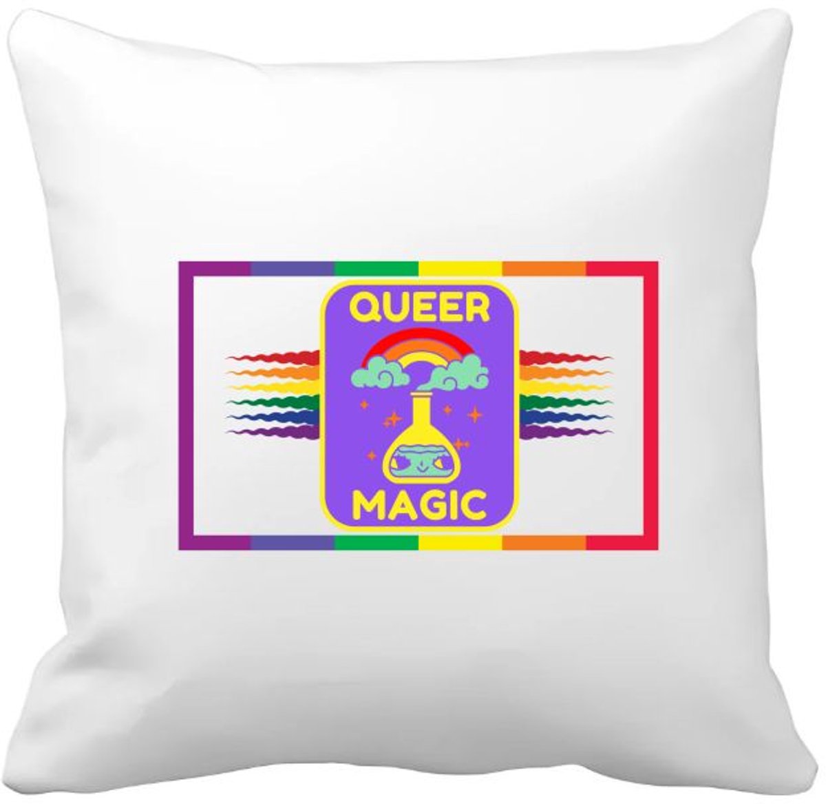 Akyol lgbtq cadeau - Kussen hoes - Lgbt - queer - lgbtq cadeau - met opdruk - lgbt - pride month - lgbtq vlag - gay pride - met tekst - opdruk - leuke pride spullen - verjaardag - cadeau - gift - 40 bij 40 cm Multicolor