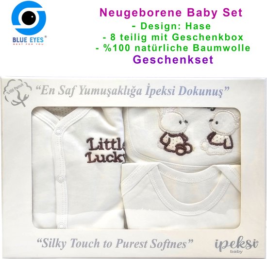 Pasgeboren baby cadeauset 100% natuurlijk katoen eerste uitrusting