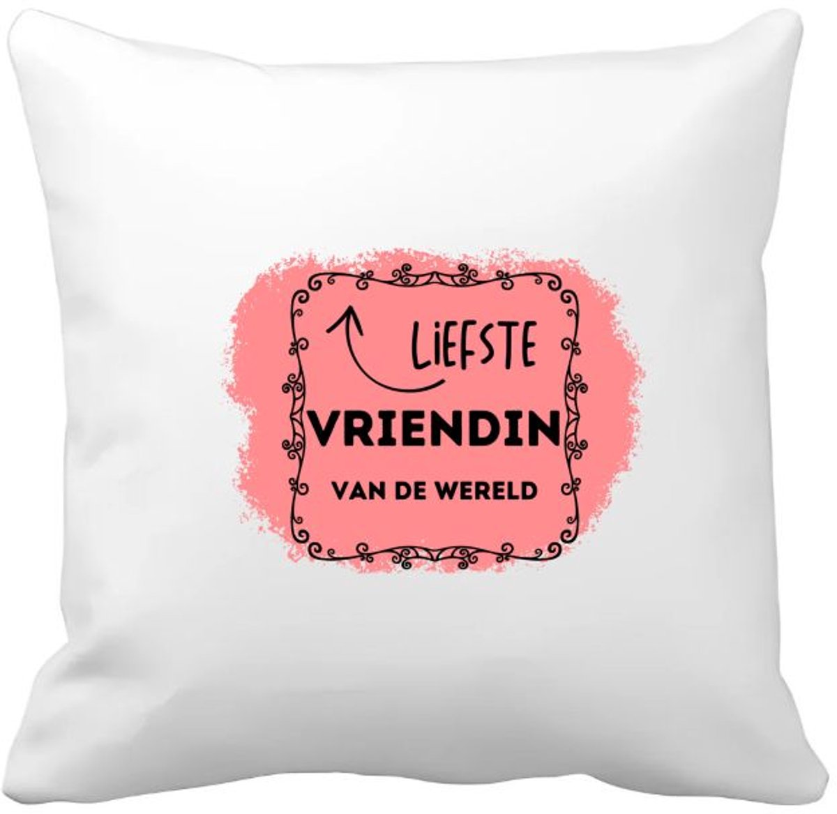 Akyol liefste vriendin van de wereld Kussen hoes - Vriend/vriendin - de liefste vriendin - valentijnsdag - verjaardag - cadeautje voor vriendin - kado - geschenk - 40 bij 40 cm Multicolor