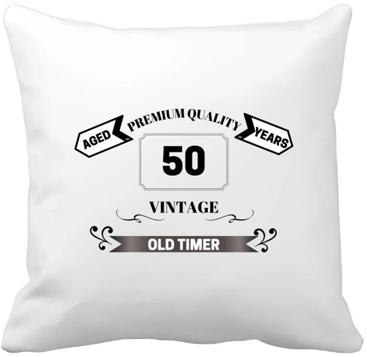 Akyol oldtimer 50 jaar Kussen hoes - Verjaardag cadeau - papa - collega - grappige tekst - 40 bij 40 cm Multicolor