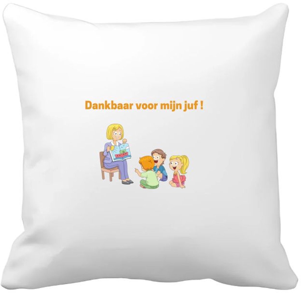 Akyol dankbaar voor mijn juf Kussen hoes - Juf - leraressen - verjaardag - cadeautje voor juf - juf artikelen - kado - geschenk - gift - verjaardagscadeau - juffendag - 40 bij 40 cm Multicolor