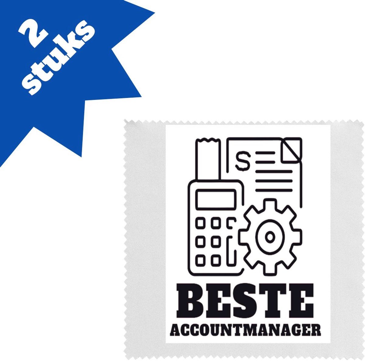 Akyol - beste accountmanager brillendoekjes - Beste accountmanager - collega - welkom - afscheid - 17,8 bij 17,8 cm - 2 stuks