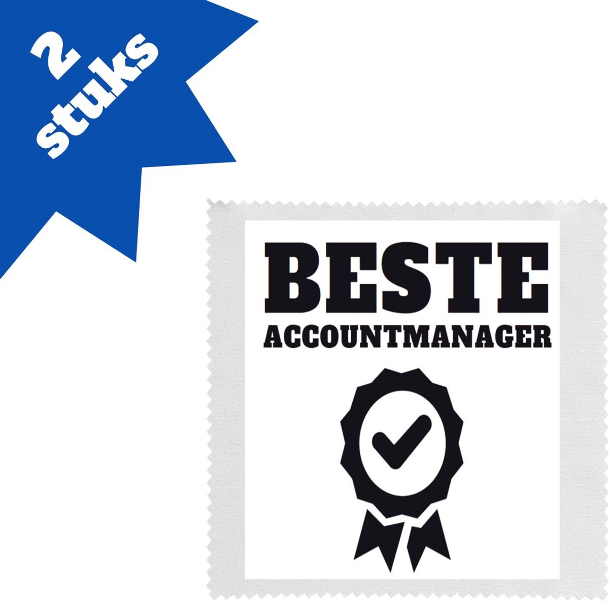 Akyol - beste accountmanager brillendoekjes - Beste accountmanager - collega - welkom - afscheid - 17,8 bij 17,8 cm - 2 stuks