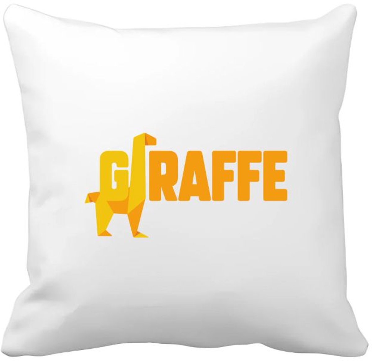 Akyol giraffe logo geel Kussen hoes - Giraffe - dieren liefhebber - iemand die houdt van giraffen - verjaardag - cadeau - kado - geschenk - 40 bij 40 cm Multicolor