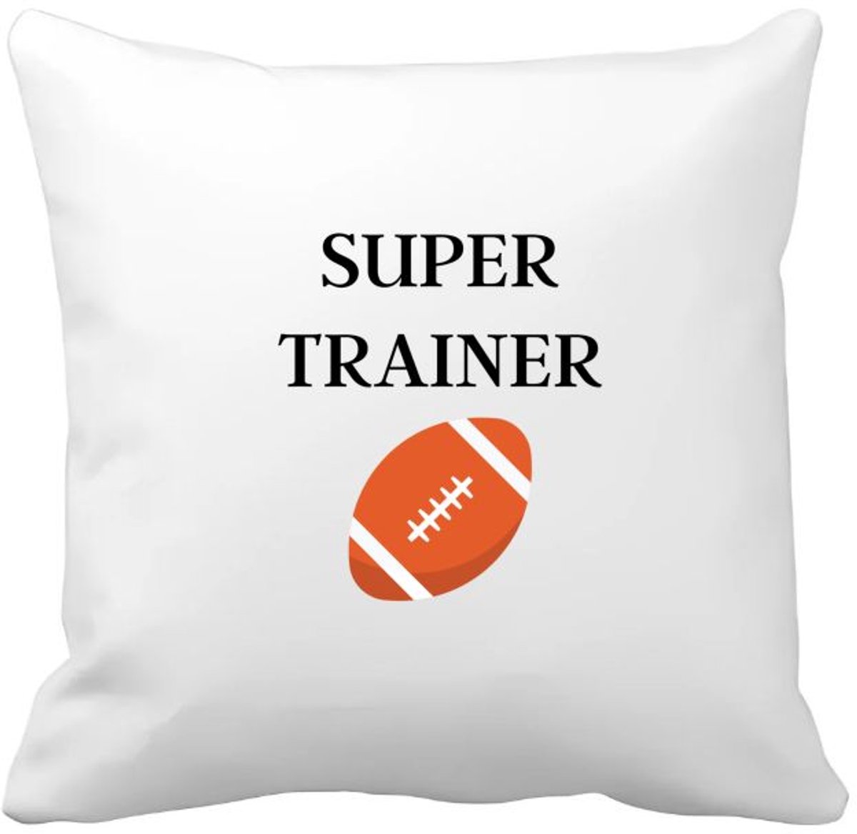Akyol super trainer Kussen hoes - Sport - coach - rugby bal - trainer - geschenk - verjaardag - love gift - 40 bij 40 cm Multicolor