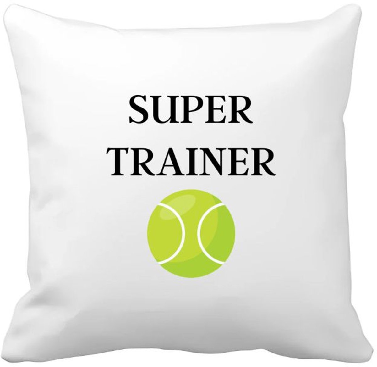 Akyol super trainer Kussen hoes - Sport - coach - tennisbal - trainer - geschenk - verjaardag - love gift - 40 bij 40 cm Multicolor