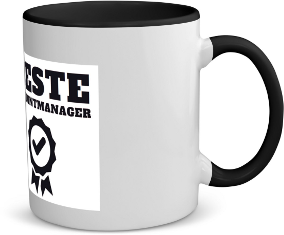 Akyol - beste accountmanager koffiemok - theemok - zwart - Moeder - mama - moederdag - 350 ML inhoud