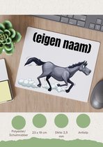 Akyol - rennend paard met eigen naam Muismat - Paarden - paarden liefhebbers - iemand die houdt van paarden - verjaardag - cadeau - kado - 23 bij 19 cm