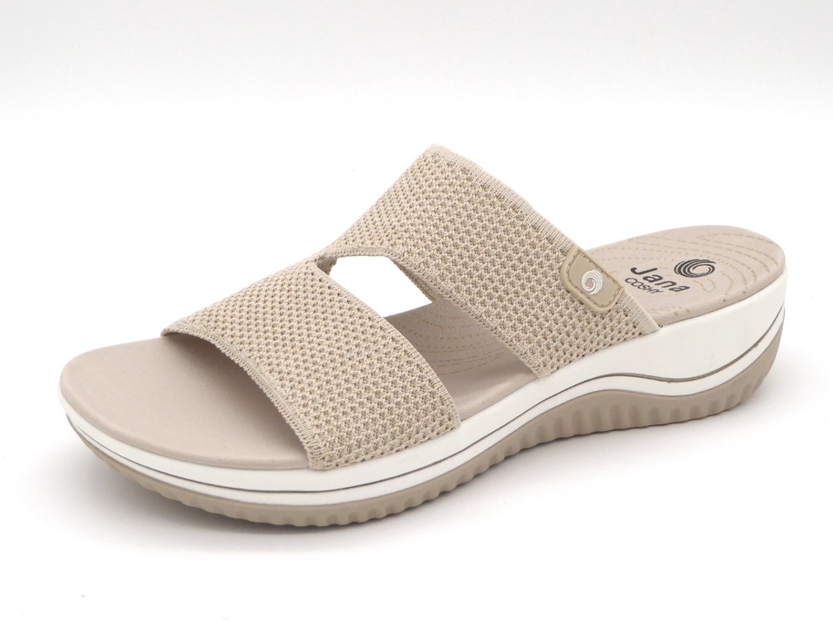 Jana Dames Slipper - 27270-499 Beige - Wijdte H - Maat 40