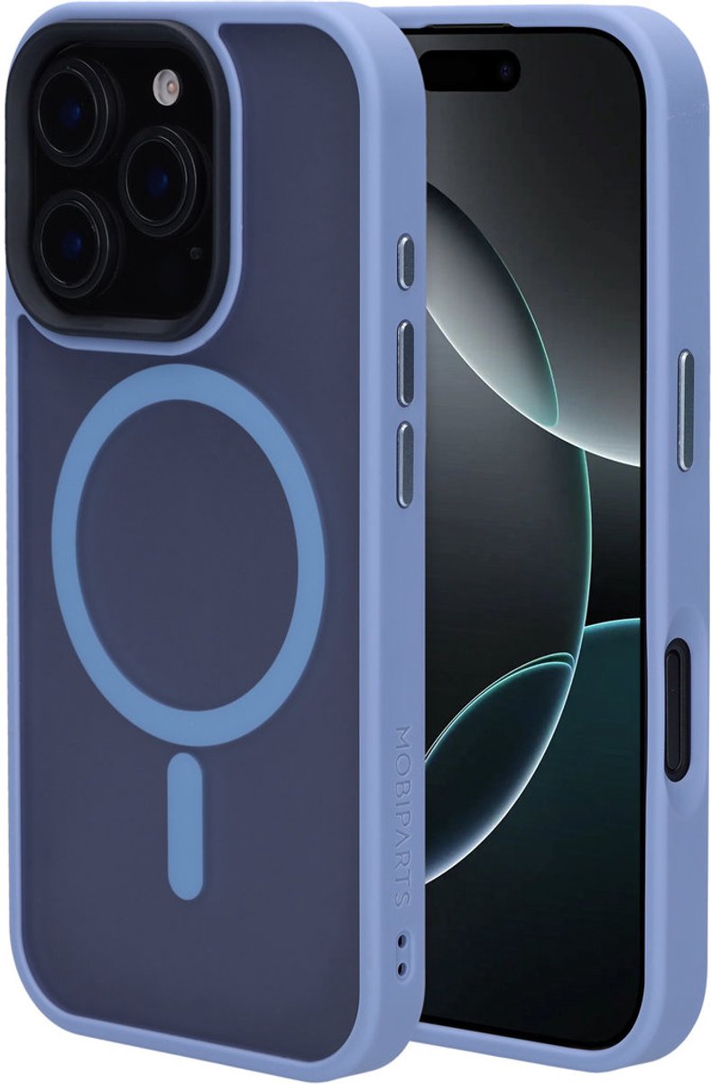 Mobiparts hoesje geschikt voor Apple iPhone 16 Pro - Hardcover - MagSafe - Blauw