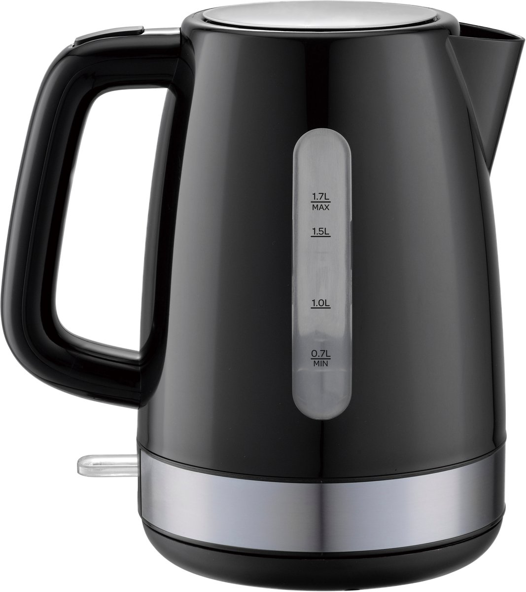 Inventum HW917B - Retro waterkoker - Inhoud 1,7 liter - Temperatuurindicator - Kunststof - 2200 watt - Zwart/RVS — afbeelding 3