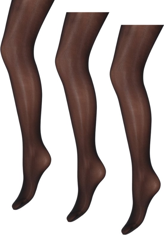 Marianne Shiny Panty 3-pack - Femme - 35 Deniers - Taille L/XL - Zwart