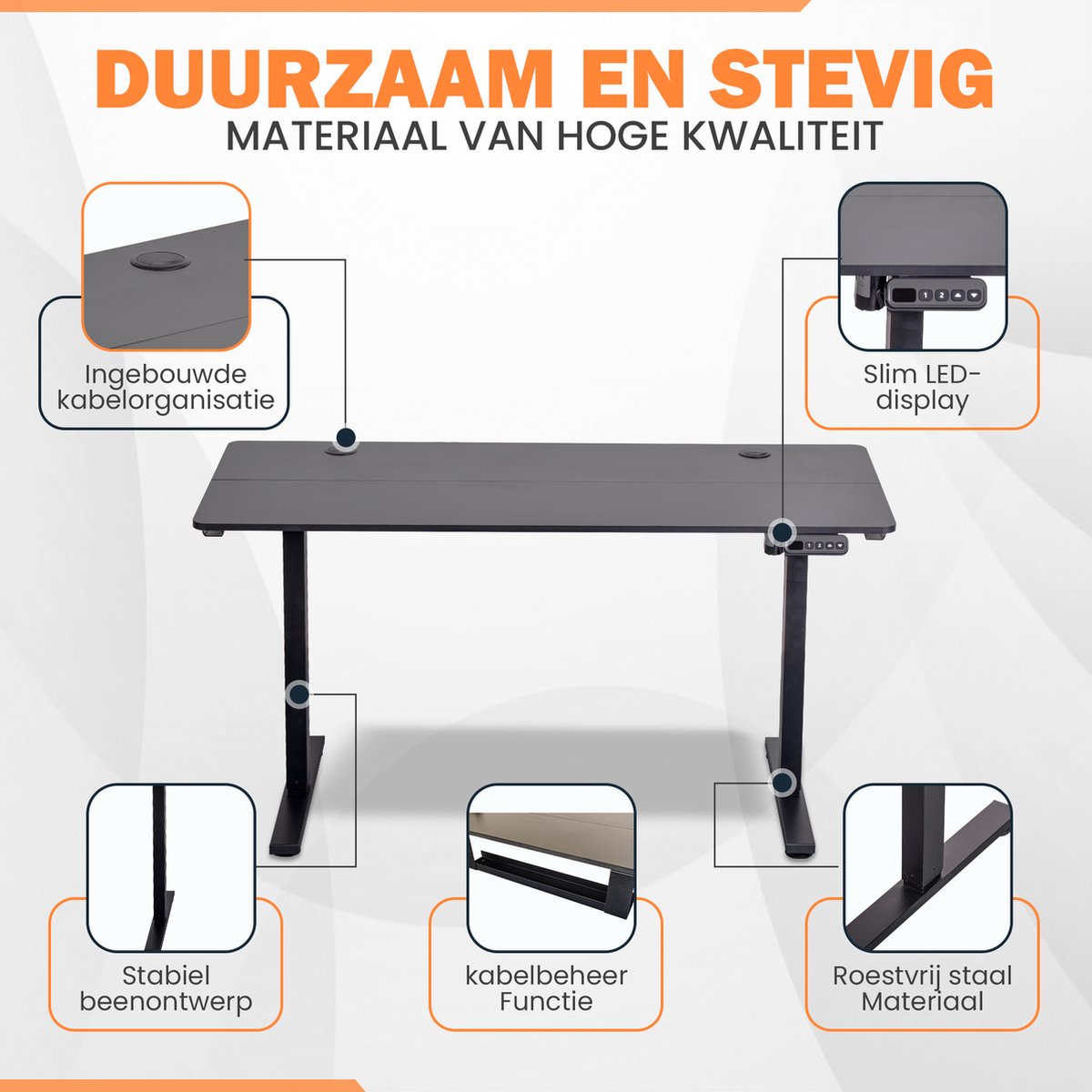 LG Elektrisch Zit-Sta Bureau 140x60cm