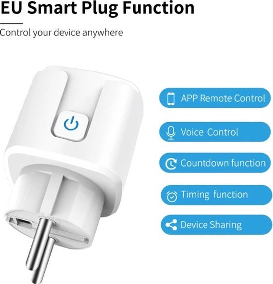 4 stuks - WiFi - Smart Plug - Smartphone App
