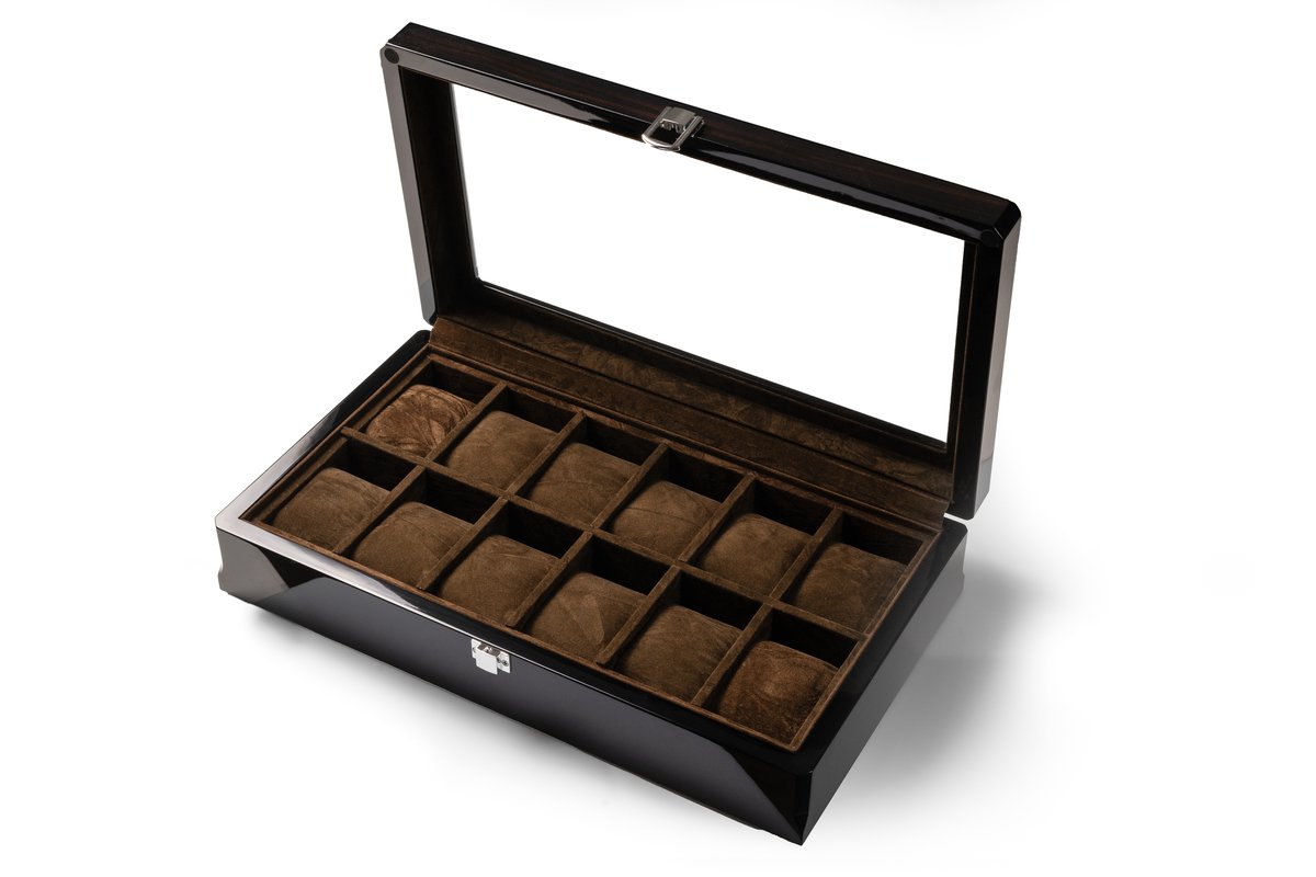Home Herenmode Sieraden Horloges Horloges Horlogeboxen Watchwinders Horlogeboxen NEEV - Opbergbox | 12 Horloges | Horloge box | Horloge doos | sieraden box | Horloge display | sieraden box | Armbanden display
