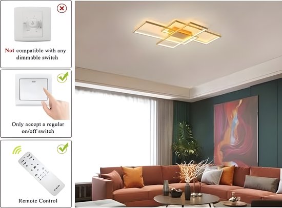 Plafondlamp LED met afstandsbediening | 46cm