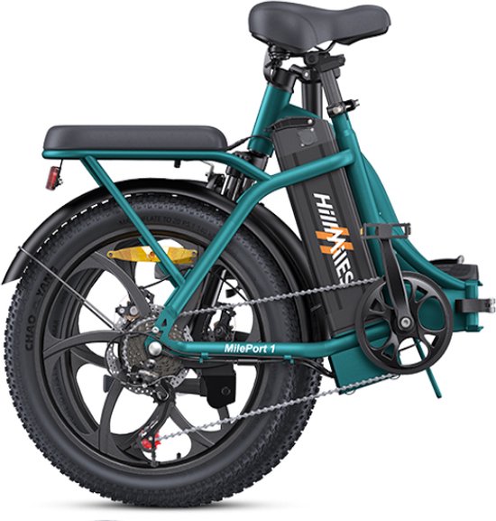 HillMiles MilePort 1 Elektrische fiets - 20 inch opvouwbare e-bike - 250W motor - 36V 13Ah uitneembare batterij - Actieradius tot 80 km - Elektrische stadsfiets - Groen — afbeelding 3