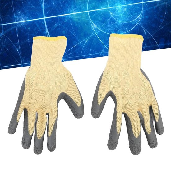 Geïsoleerde elektricienhandschoenen, 400 V hoge spanningshandschoenen, antislip rubberen textuur, schokabsorberende handschoenen voor elektrisch werk, maat L