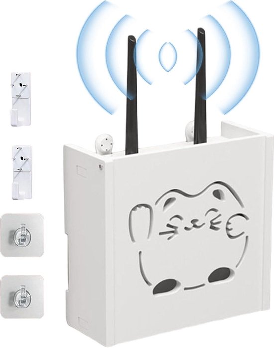 Wandmontage voor routers, zonder boren, robuust, wandrek