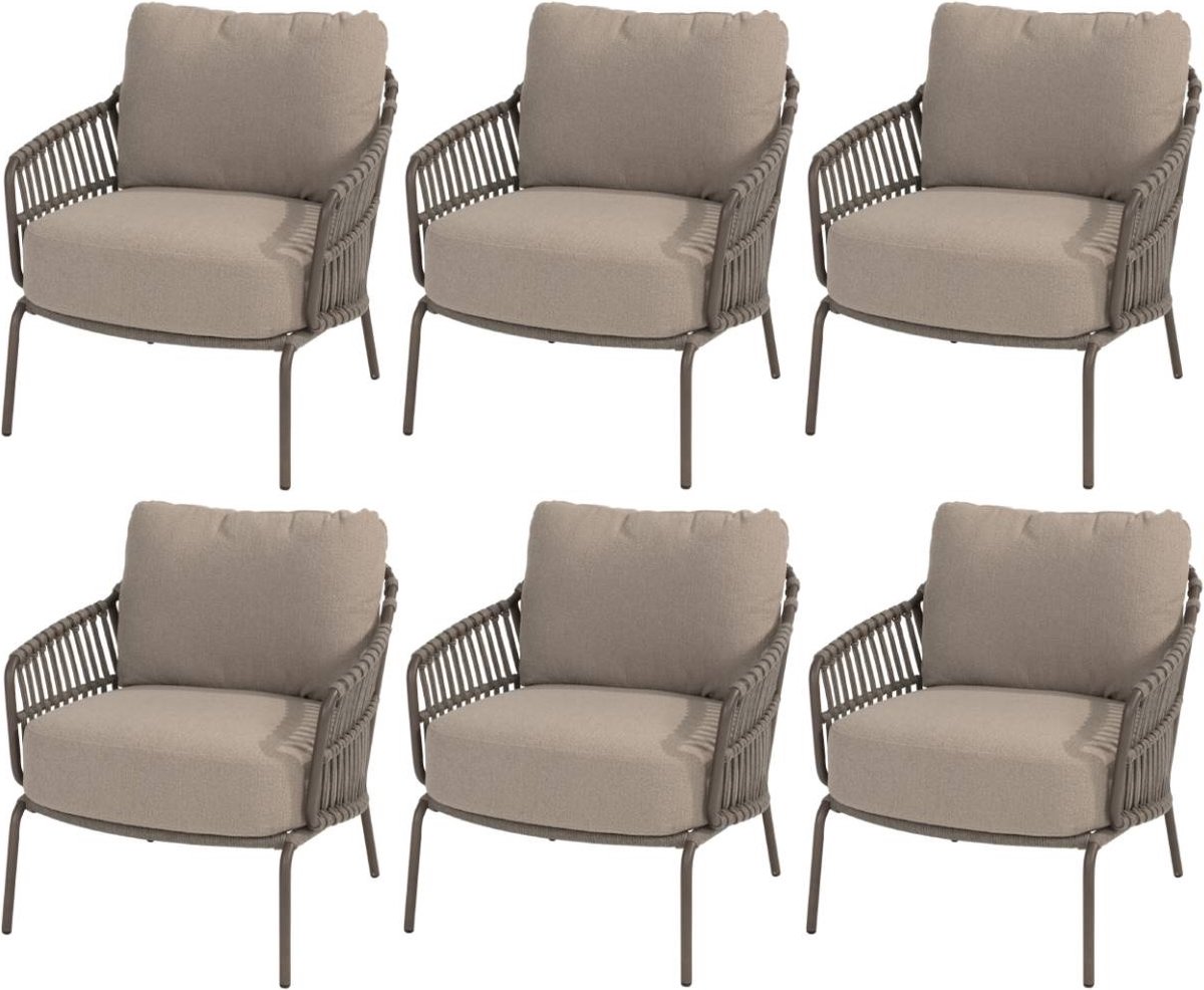 AVH-Collectie Barolo stoel bank loungeset 3-delig verstelbaar aluminium antraciet