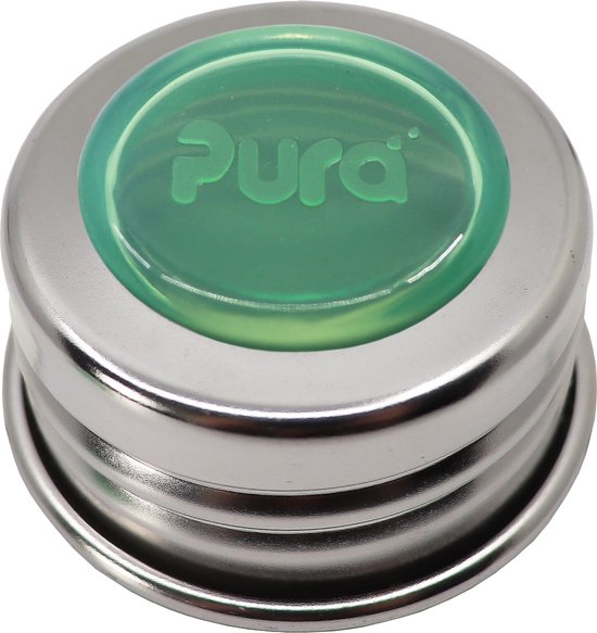 Pura Universele Dop - Roestvrijstalen Ring met Silicone Afsluitdisk Moss