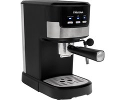 Tristar Espressomachine & Koffiecupmachine CM-2278 - Koffiemachine geschikt voor capsules & losse koffie - Inclusief melkstoompijpje - Gemakkelijk in gebruik - Zwart RVS Image