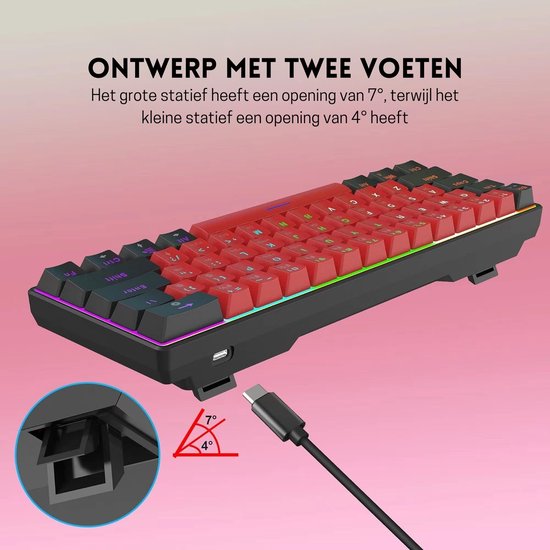 Royal Kludge RK61 Plus Tri Mode - Mechanisch RGB Gaming Toetsenbord me – Current Components