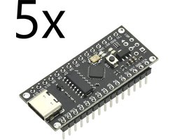5x USB C Arduino Nano Compatible Boards – Geschikt voor Arduino IDE en Elektronica Ontwikkeling 5x USB C Arduino Nano Compatible Boards – Geschikt voor Arduino IDE en Elektronica Ontwikkeling
