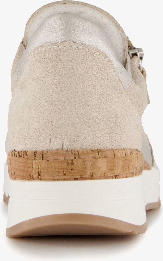 Baskets femme en daim Hush Puppies beige - Taille 37 - Cuir véritable - Semelle amovible