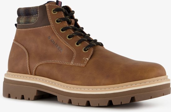 s.Oliver Bottines à lacets pour hommes marron/cognac - Taille 45