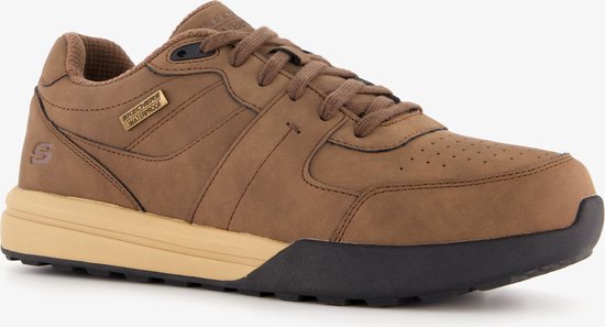 Skechers leren heren veterschoenen bruin - Maat 44 - Extra comfort - Memory Foam