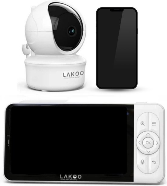 Lakoo Pro 6 Babyfoon – met Camera én App – Premium HD – Uitbreidbaar – 5 inch