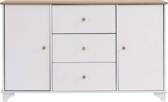 GIANTEX Opbergkast dressoir, bijzetkast commode met 3 laden GIANTEX Opbergkast dressoir, bijzetkast commode met 3 laden