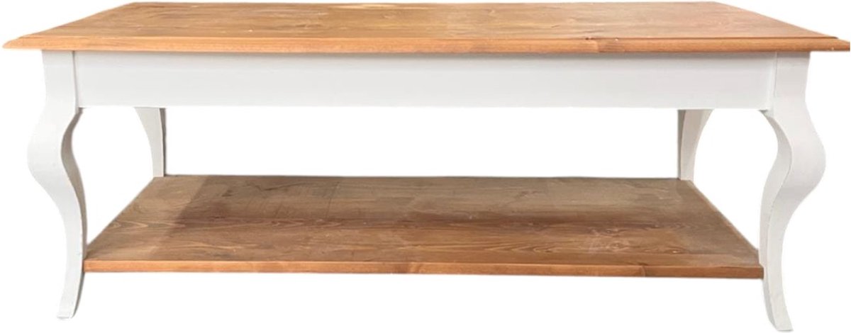 Massief houten salontafel wit