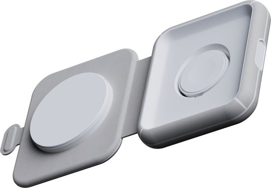Chargeur sans fil pliable Xtorm 15 W - 2 en 1 - Convient pour iPhone, Airpods et Apple Watch - Design élégant - Grijs