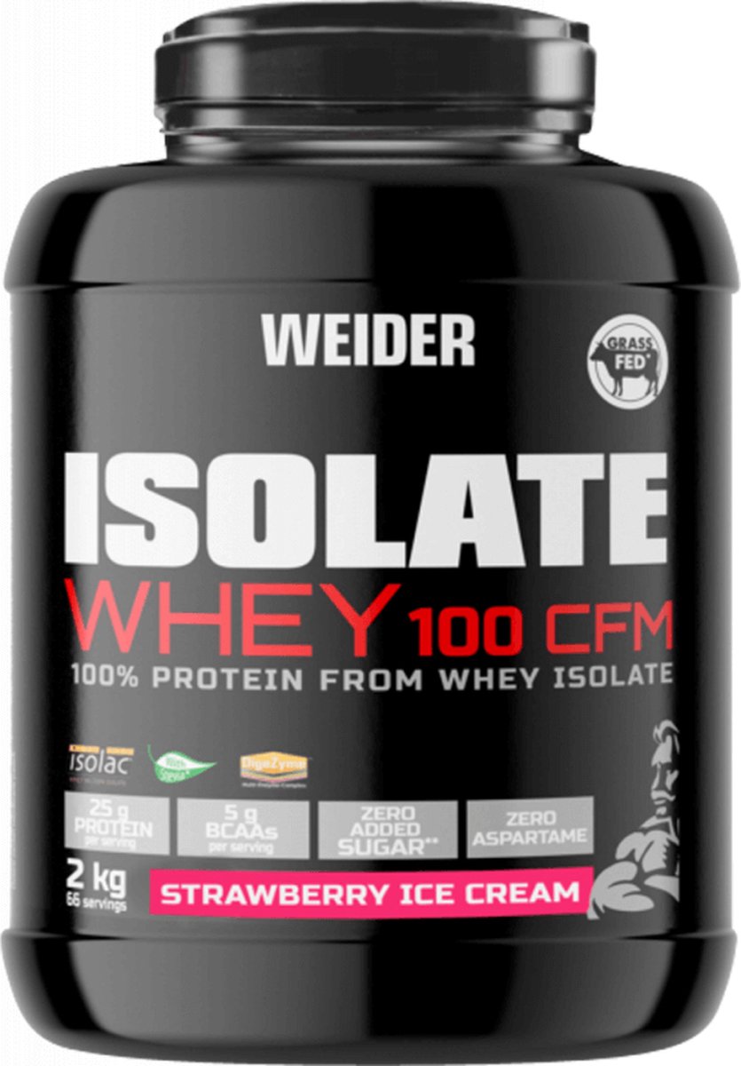 Weider Isolate Whey 100 CFM (2000g) Strawberry Ice Cream - Eiwitten - Wei-eiwit isolaat