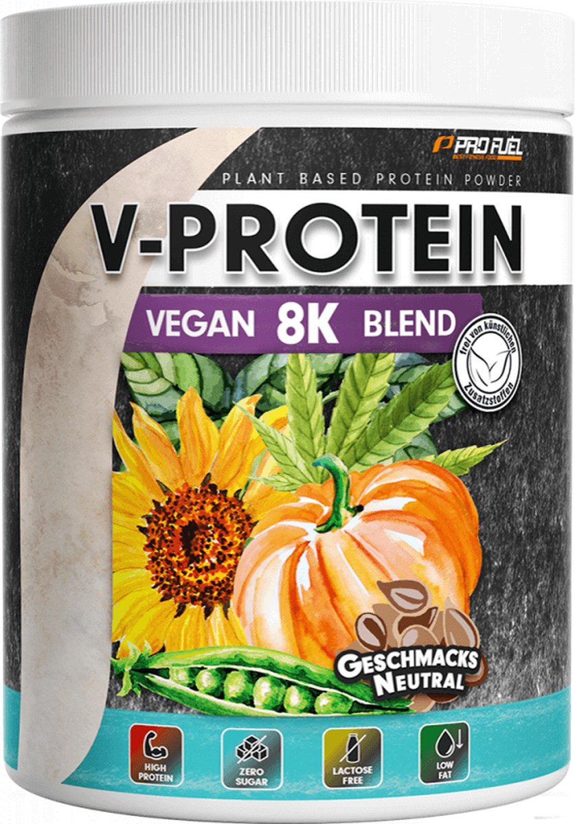 ProFuel V-Protein 8K Blend - unflavoured (480g) Unflavoured - Eiwitten - Veganistisch eiwit