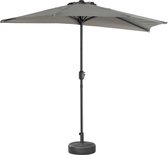 Bol.com sweeek - Balkonparasol ø250cm – calvi – halve rechte parasol centrale aluminium mast met opendraaikruk aanbieding