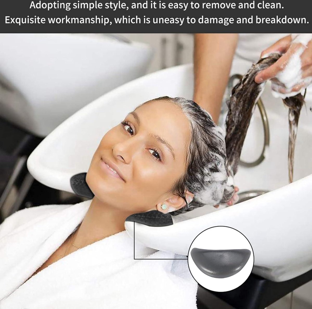 Haarwassen neksteun kussen spa haar schoonheid wassen wastafel shampoo kom kapper accessoires siliconen (A