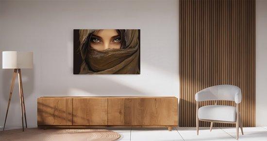 Saammp - Peinture sur toile - Femme - Abstrait - 70x50 - Photo sur toile - Décoration murale - Décoration murale Salon - Décoration chambre - Impression sur toile