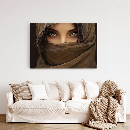 Saammp - Peinture sur toile - Femme - Abstrait - 70x50 - Photo sur toile - Décoration murale - Décoration murale Salon - Décoration chambre - Impression sur toile